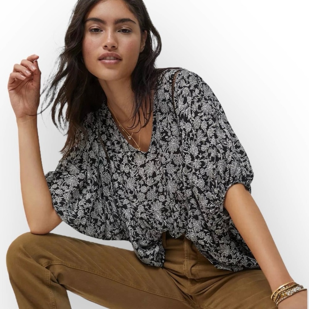 ANTHROPOLOGIE Maeve Beth Dolman Sleeve Blouse Size XS